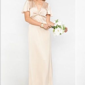 Show Me Your Mumu Rome Twist Gown Champagne Bridesmaid Dress